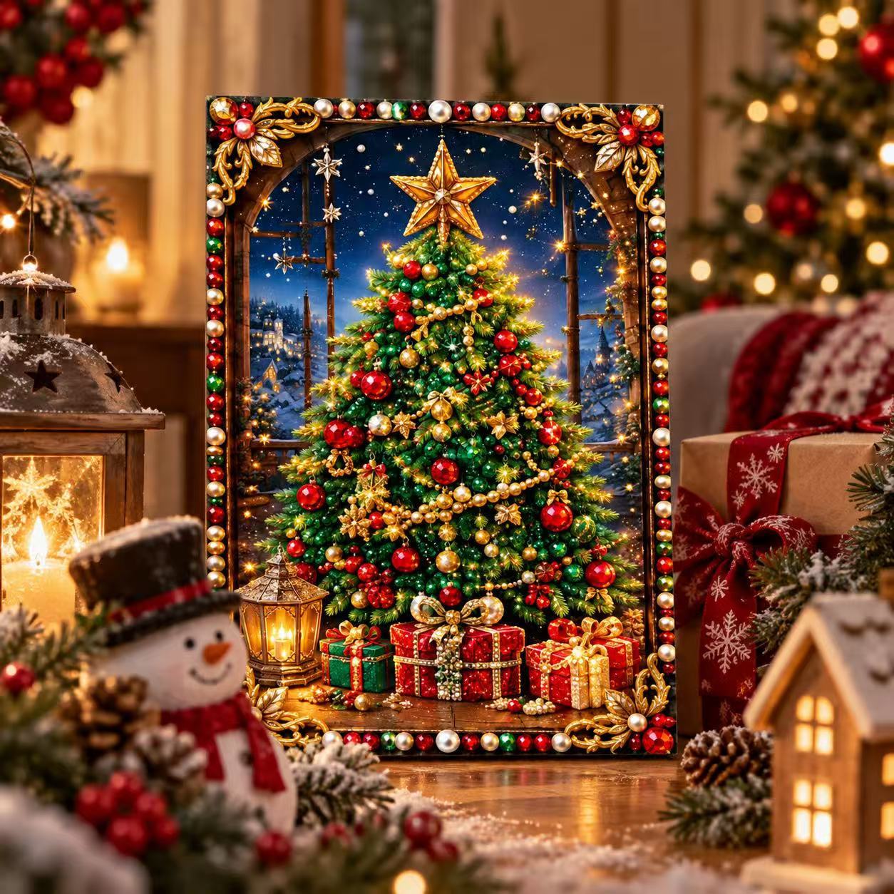 Resin Art Work - Christmas DIY Pearl Painting Kit, Kit
