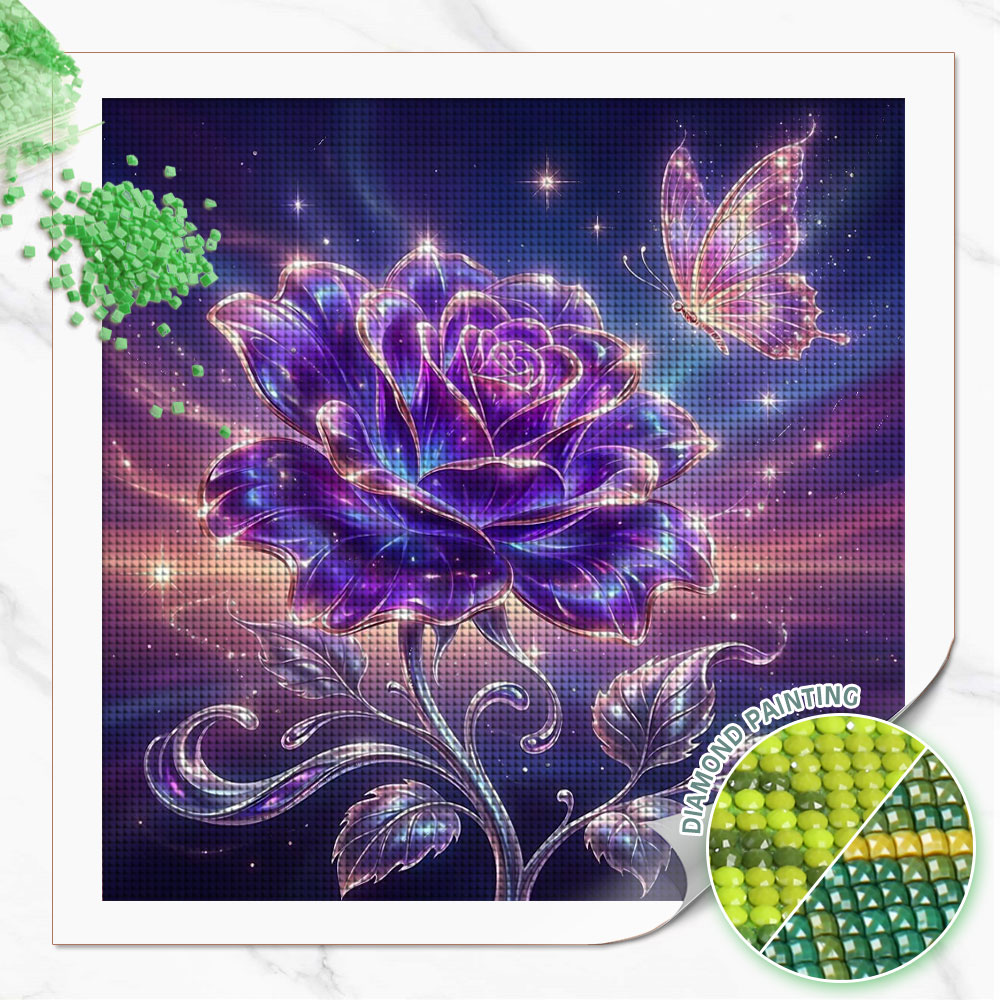 Huacan Full Square Round Diamo - огляд і ціна Resin Art Rose