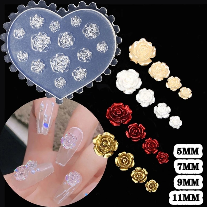 3D Rose Flower Nail Art Decora - огляд і ціна Resin Art Rose