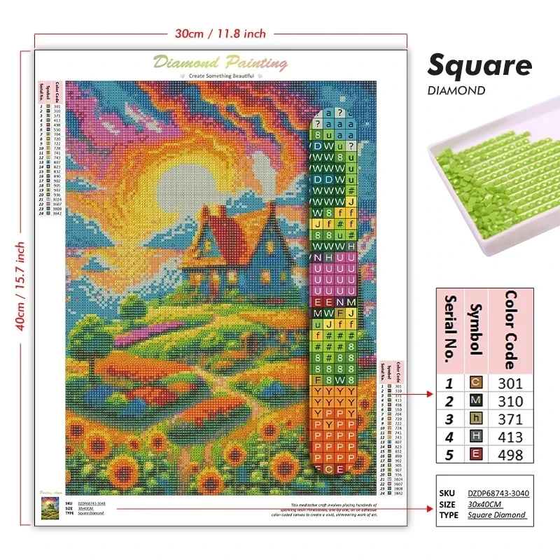 DIY Diamond Painting Kit, Vibr - огляд і ціна Resin Art Wallpaper