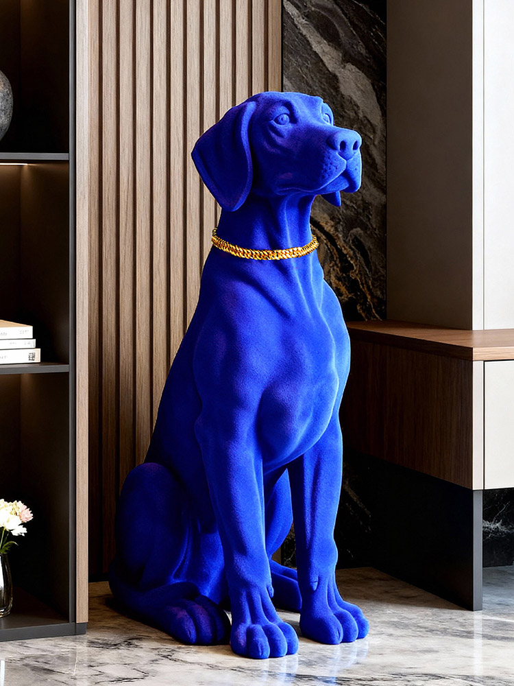Home Decor 70CM Flocking Dog S - огляд і ціна Resin Art Wedding Gift