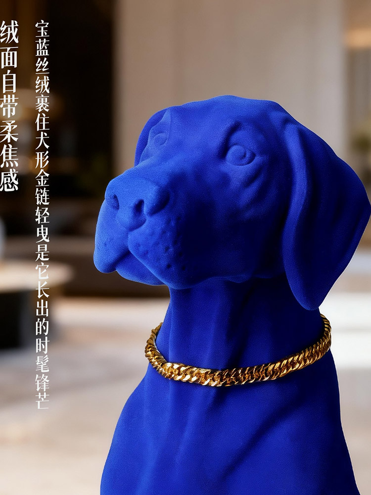 Home Decor 70CM Flocking Dog S - огляд і ціна Resin Art Wedding Gift