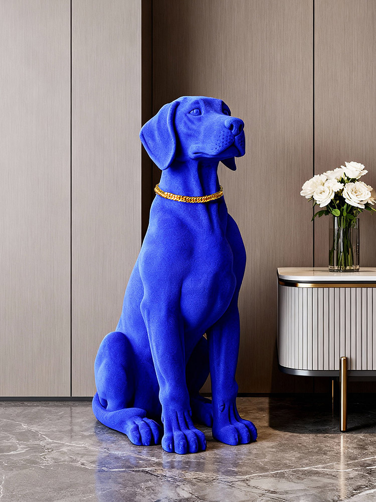 Home Decor 70CM Flocking Dog S - огляд і ціна Resin Art Wedding Gift