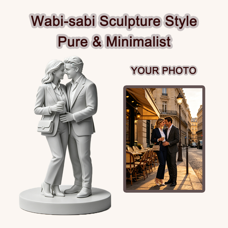 Custom 3D Printed Couple Figur - огляд і ціна Resin Art Wedding Gift