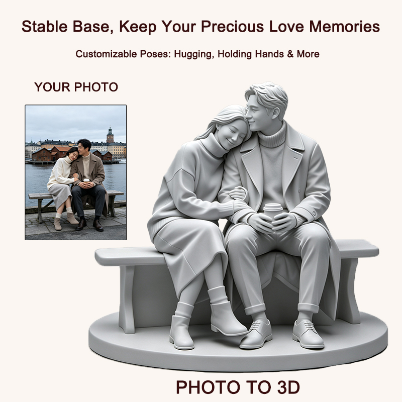 Custom 3D Printed Couple Figur - огляд і ціна Resin Art Wedding Gift